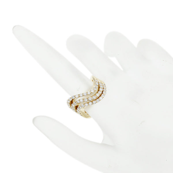 K18YG イエローゴールド ダイヤ1.00ct リング 指輪 レディース 14.5号 【中古】