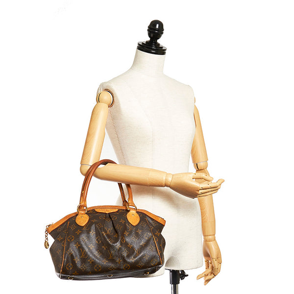 ルイ ヴィトン モノグラム ティボリPM M40143 ブラウン PVC レザー ハンドバッグ レディース LOUIS VUITTON 【中古】