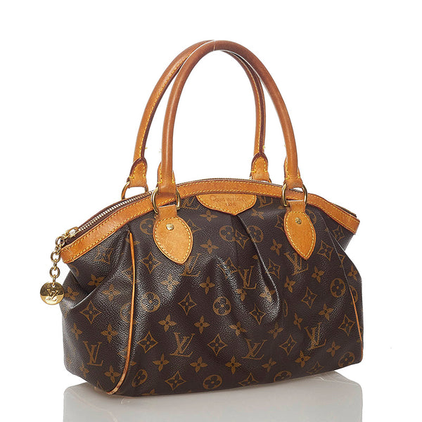 ルイ ヴィトン モノグラム ティボリPM M40143 ブラウン PVC レザー ハンドバッグ レディース LOUIS VUITTON 【中古】
