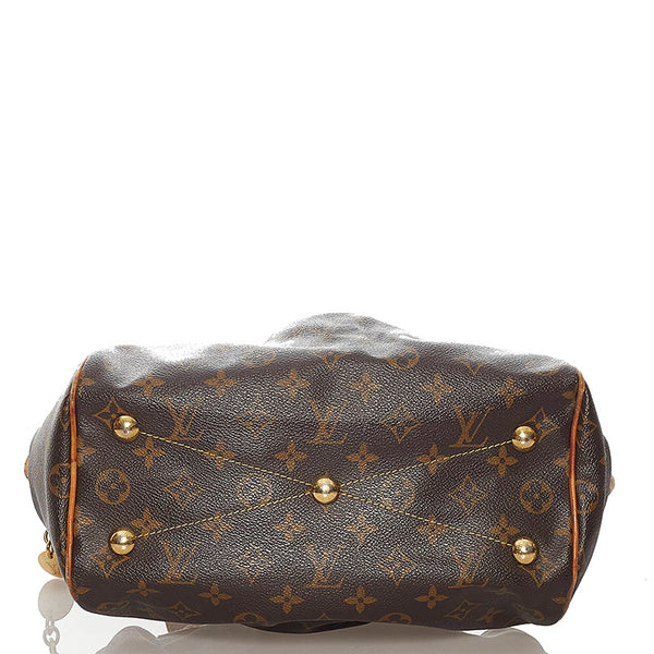 ルイ ヴィトン モノグラム ティボリPM M40143 ブラウン PVC レザー ハンドバッグ レディース LOUIS VUITTON 【中古】