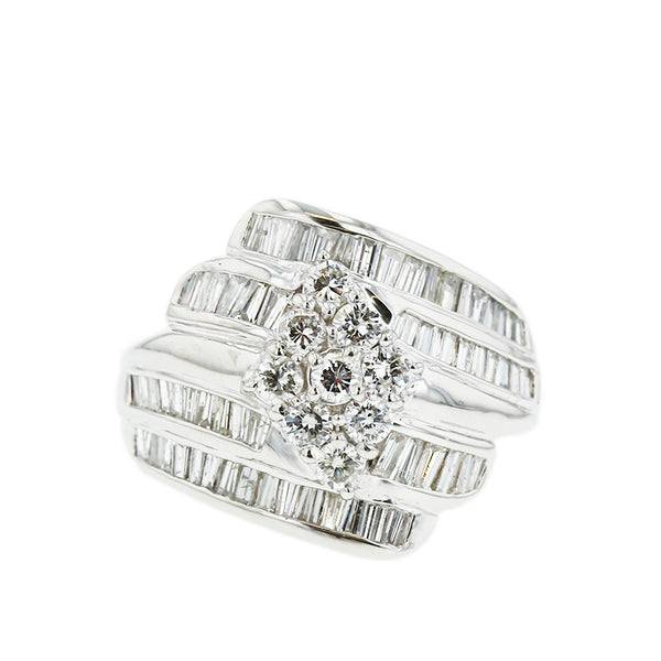 Pt900 プラチナ ダイヤ2.0ct リング 指輪 レディース 10.5号 【中古】