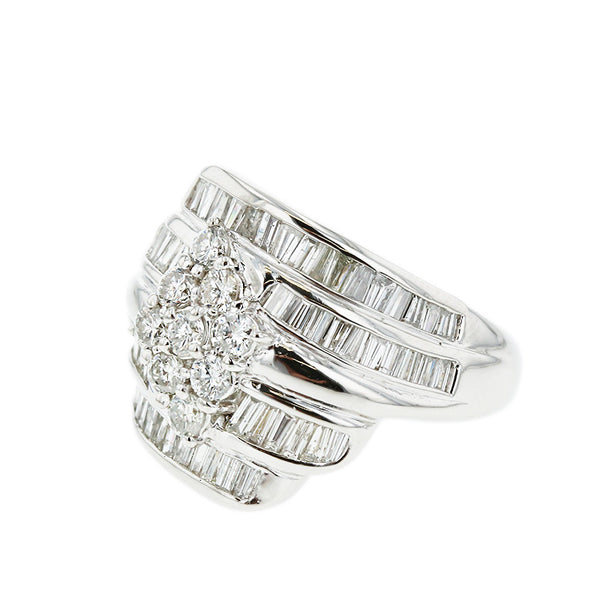 Pt900 プラチナ ダイヤ2.0ct リング 指輪 レディース 10.5号 【中古】
