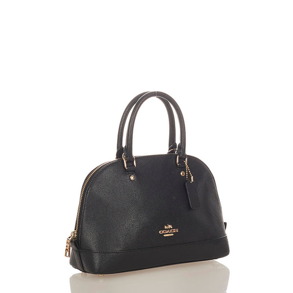 コーチ F57555 ブラック レザー ハンドバッグ ショルダーバッグ2way レディース COACH 【中古】