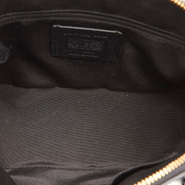 コーチ F57555 ブラック レザー ハンドバッグ ショルダーバッグ2way レディース COACH 【中古】