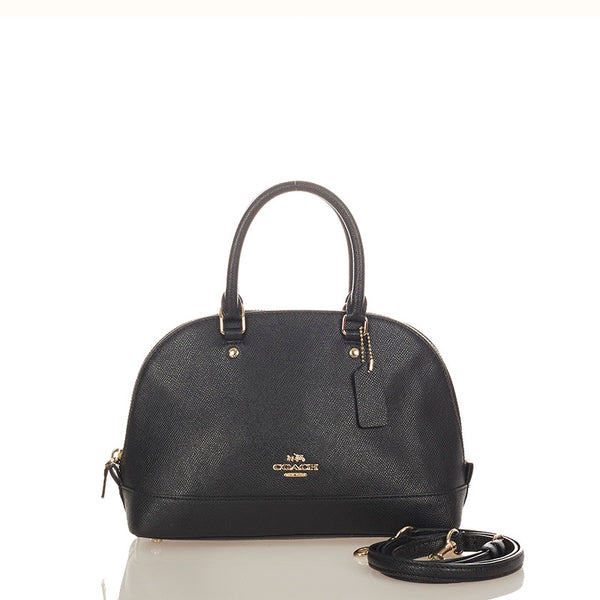 コーチ F57555 ブラック レザー ハンドバッグ ショルダーバッグ2way レディース COACH 【中古】