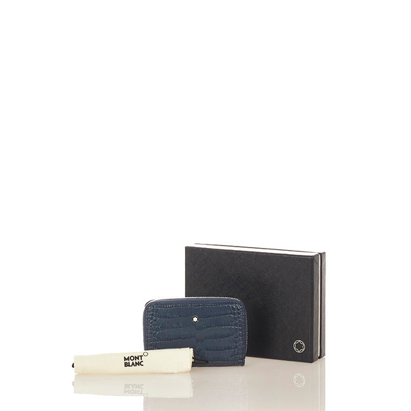 モンブラン ネイビー レザー コインケース レディース MONTBLANC 【中古】