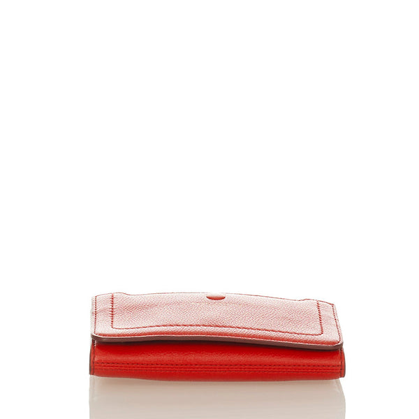 マークジェイコブス エンパイアシティ M0014437 レッド レザー チェーン ショルダーバッグ レディース MARC JACOBS 【中古】