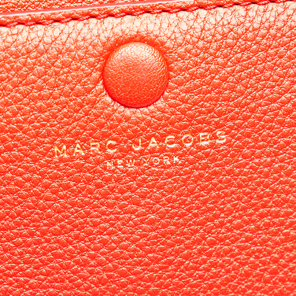 マークジェイコブス エンパイアシティ M0014437 レッド レザー チェーン ショルダーバッグ レディース MARC JACOBS 【中古】