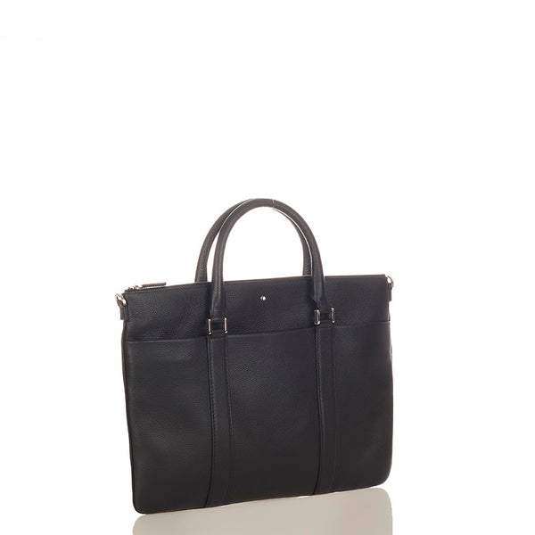 モンブラン ハンドバッグ ショルダーバッグ2way ブラック レザー メンズ MONTBLANC 【中古】