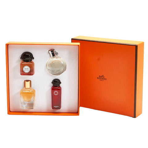 エルメス ミニチュア 4本セット ミニ香水 クリア ガラス レディース HERMES 【中古】