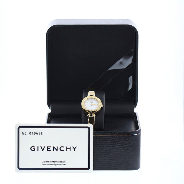 ジバンシィ 99773249 ゴールド ステンレススチール 腕時計 レディース GIVENCHY クオーツ ホワイト文字盤 【中古】