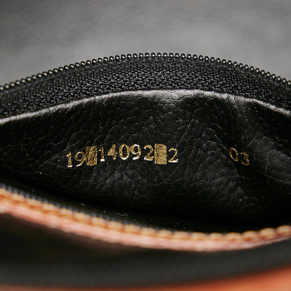 フェンディ ペカン 14 14092 2 ベージュ ブラック ブラウン PVC レザー ハンドバッグ ショルダーバッグ 2WAY レディース FENDI 【中古】