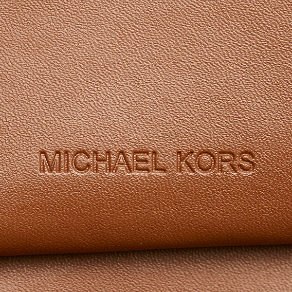 マイケルコース ラウンドファスナー 長財布 ブラウン PVC レディース Michael Kors 【中古】