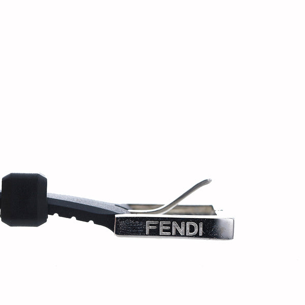 フェンディ シルバー ステンレススチール ラバー 腕時計 レディース FENDI クオーツ ブラック文字盤 【中古】