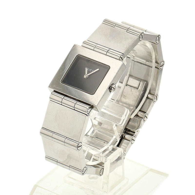 グッチ 腕時計 600J クオーツ ブラック文字盤 ステンレススチール レディース GUCCI 【中古】