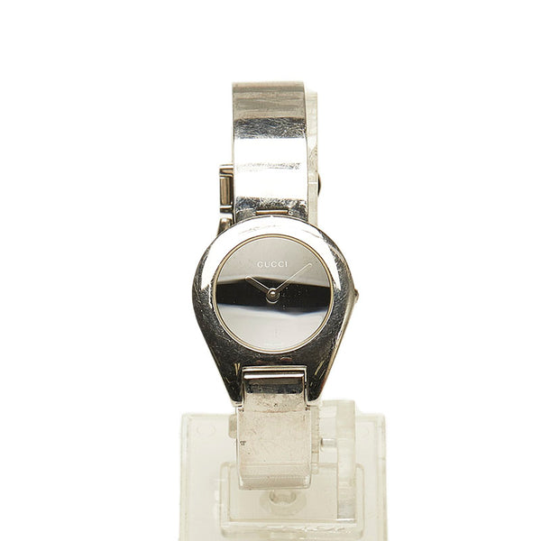グッチ 腕時計 6700L クオーツ ブラック文字盤 ステンレススチール レディース GUCCI 【中古】