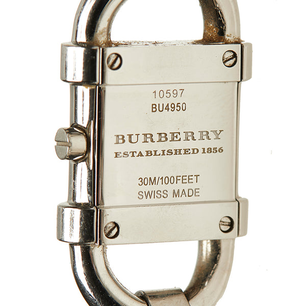 バーバリー シルバー ステンレススチール 腕時計 レディース BURBERRY クオーツ シルバー文字盤 【中古】