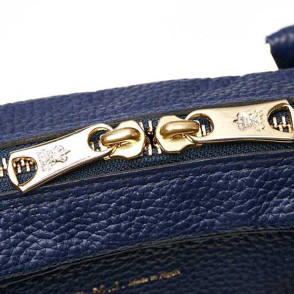 エーディーエムジェイ ブルー レザー ハンドバッグ レディース ADMJアクセソワ 【中古】