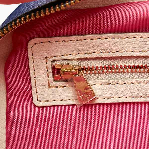 エーディーエムジェイ ブルー レザー ハンドバッグ レディース ADMJアクセソワ 【中古】