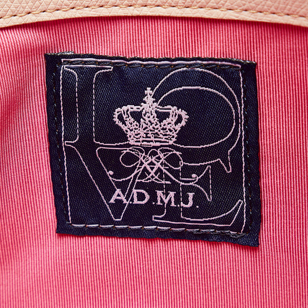 エーディーエムジェイ ブルー レザー ハンドバッグ レディース ADMJアクセソワ 【中古】