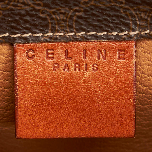セリーヌ マカダム ブラウン PVC レザー リュック・バックパック レディース CELINE 【中古】