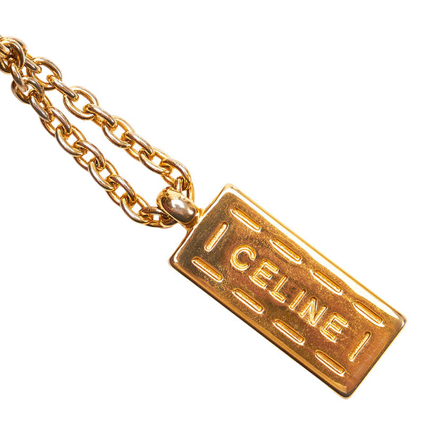 セリーヌ マカダム ハンドバッグ ブラウン PVC レザー レディース CELINE 【中古】