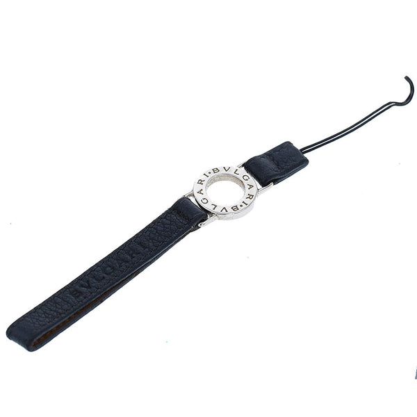 ブルガリ ストラップ ブラック シルバー レザー メタル レディース BVLGARI 【中古】