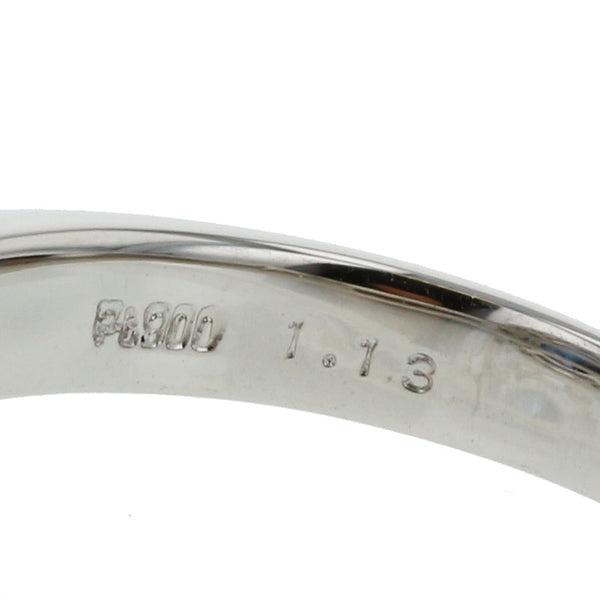 Pt900 プラチナ サファイア1.13ct ダイヤ0.42ct リング 指輪 レディース 12号 【中古】