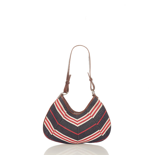 バーバリー ショルダーバッグ マルチカラー キャンバス レザー レディース BURBERRY 【中古】