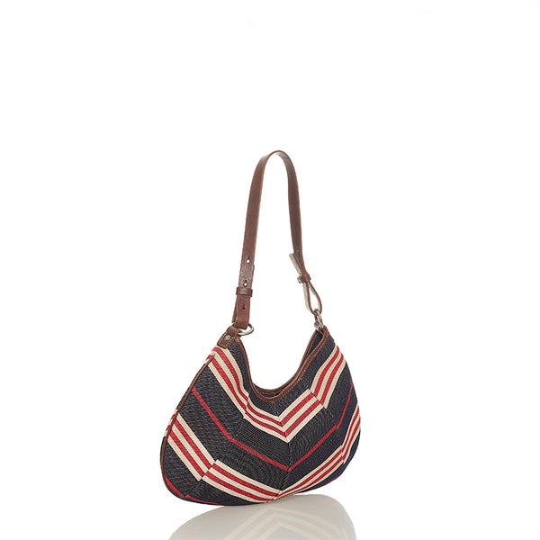 バーバリー ショルダーバッグ マルチカラー キャンバス レザー レディース BURBERRY 【中古】