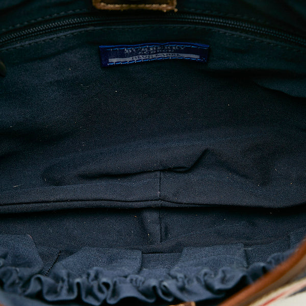 バーバリー ショルダーバッグ マルチカラー キャンバス レザー レディース BURBERRY 【中古】