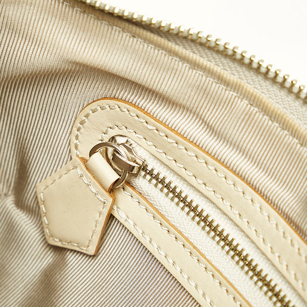 バーバリー シルバー ブラック キャンバス レザー ショルダーバッグ レディース BURBERRY 【中古】