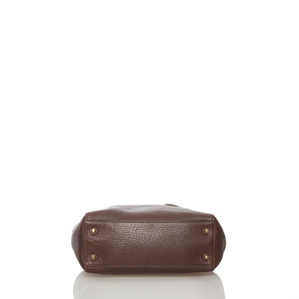 コーチ 10214 ブラウン レザー トートバッグ レディース COACH 【中古】