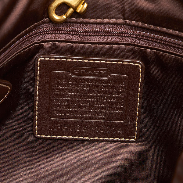 コーチ 10214 ブラウン レザー トートバッグ レディース COACH 【中古】