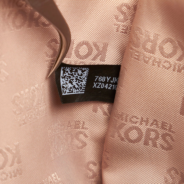 マイケルコース ホワイト ブラウン PVC レザー トートバッグ レディース Michael Kors 【中古】