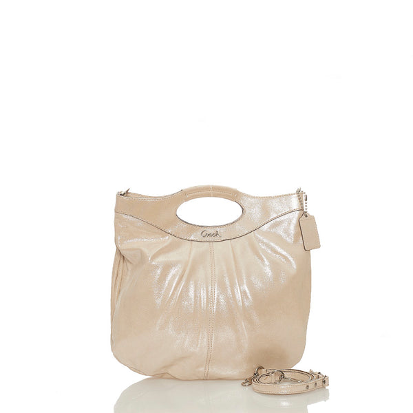 コーチ ハンドバッグ ショルダーバッグ２WAY 14054 ベージュ レザー レディース COACH 【中古】