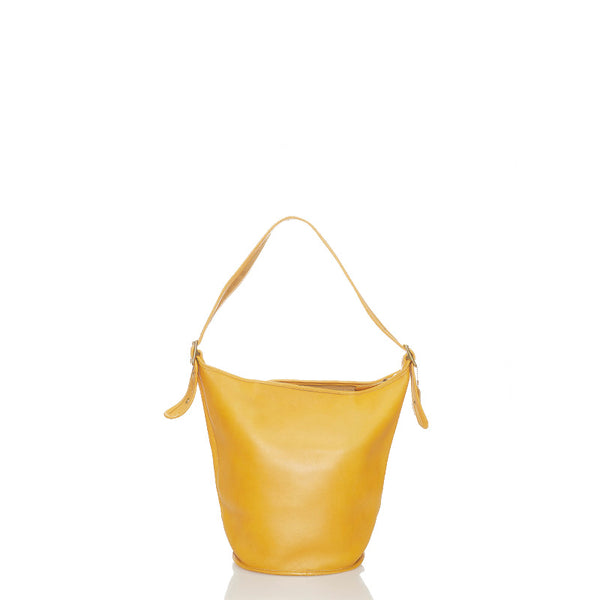 コーチ イエロー レザー ショルダーバッグ レディース COACH 【中古】