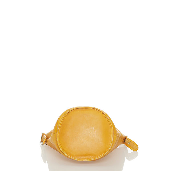 コーチ イエロー レザー ショルダーバッグ レディース COACH 【中古】