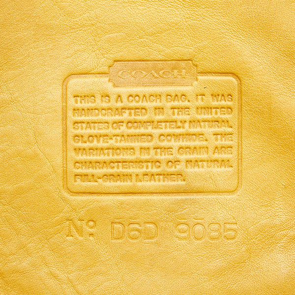 コーチ イエロー レザー ショルダーバッグ レディース COACH 【中古】
