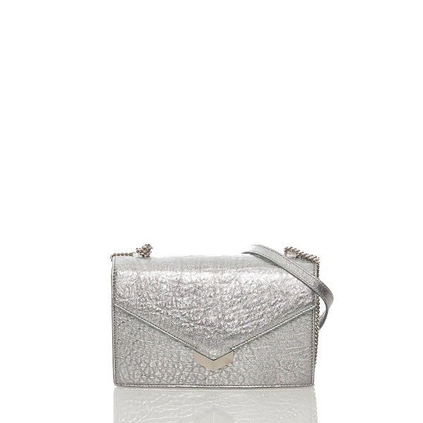 ジミーチュウ チェーン ショルダーバッグ シルバー レザー レディース JIMMY CHOO 【中古】