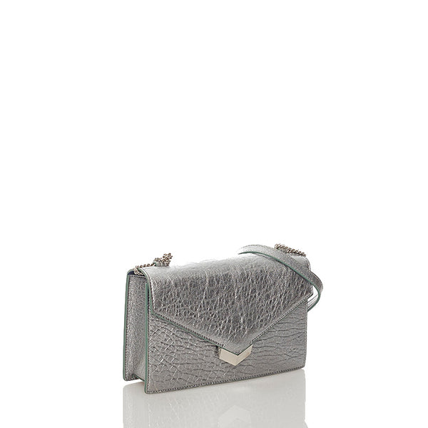 ジミーチュウ チェーン ショルダーバッグ シルバー レザー レディース JIMMY CHOO 【中古】