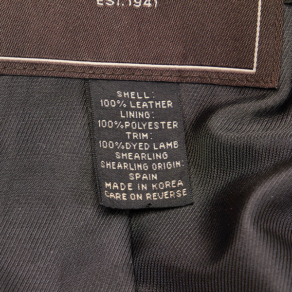 コーチ ブラック レザー ステンカラーコート メンズ COACH 【中古】