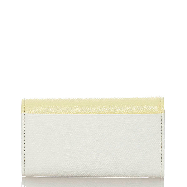 サマンサタバサ キーケース イエロー ホワイト レザー レディース Samantha Thavasa 【中古】