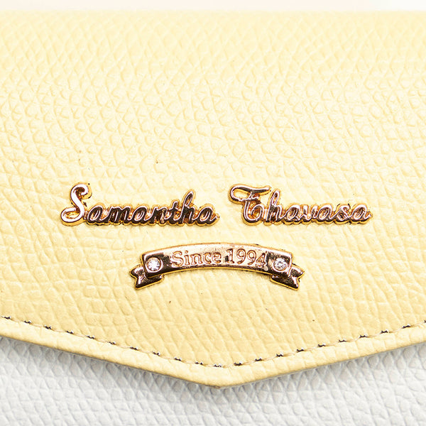 サマンサタバサ キーケース イエロー ホワイト レザー レディース Samantha Thavasa 【中古】