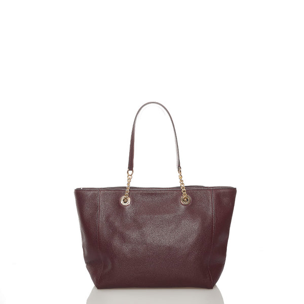 コーチ 56830 ワインレッド レザー チェーン トートバッグ レディース COACH 【中古】