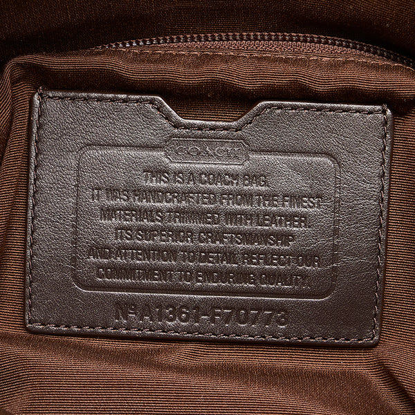 コーチ シグネチャー F70773 ブラウン ベージュ キャンバス レザー トートバッグ ショルダーバッグ 2WAY レディース COACH 【中古】