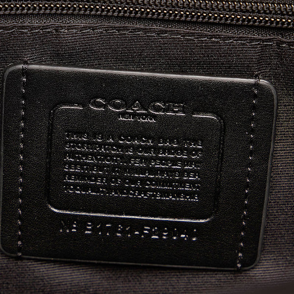 コーチ シグネチャー F29040 ブラック PVC レザー リュック バックパック レディース COACH 【中古】