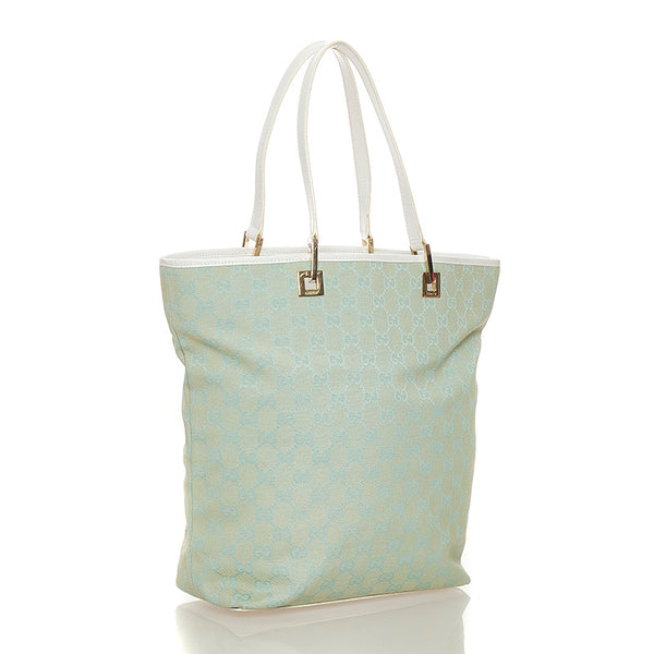グッチ GGキャンバス 002 1098 ミントグリーン キャンバス トートバッグ レディース GUCCI 【中古】