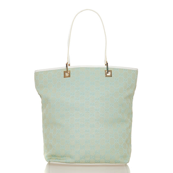 グッチ GGキャンバス 002 1098 ミントグリーン キャンバス トートバッグ レディース GUCCI 【中古】