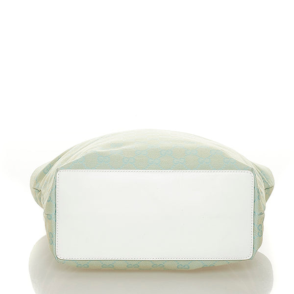 グッチ GGキャンバス 002 1098 ミントグリーン キャンバス トートバッグ レディース GUCCI 【中古】